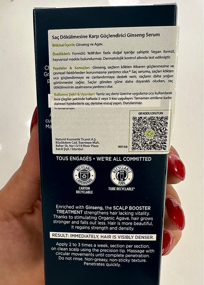 Saç dökülmesine karşı güçlendirici ginseng serum - Görsel 3