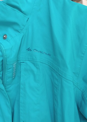 Decathlon Turkuaz Fermuarlı Midi Yağmurluk - Görsel 2