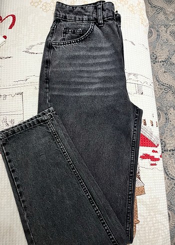 s Beden Siyah gri Kadın Denim Pantolon