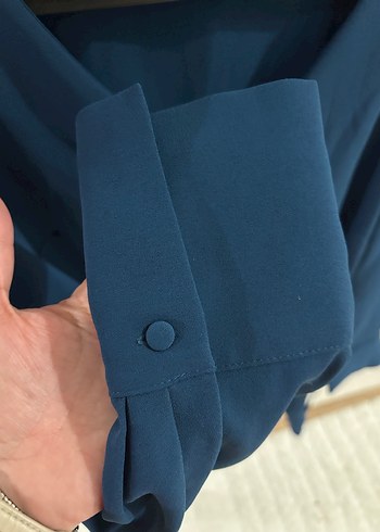 Kuşaklı V Yakalı Elbise - Görsel 3