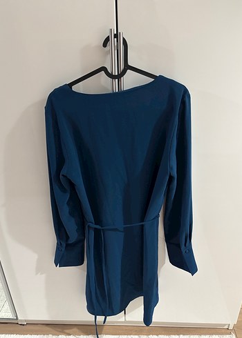 Kuşaklı V Yakalı Elbise - Görsel 4