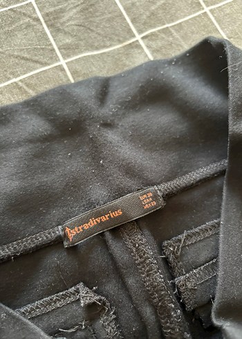 Fermuarlı Siyah Tayt - Görsel 4