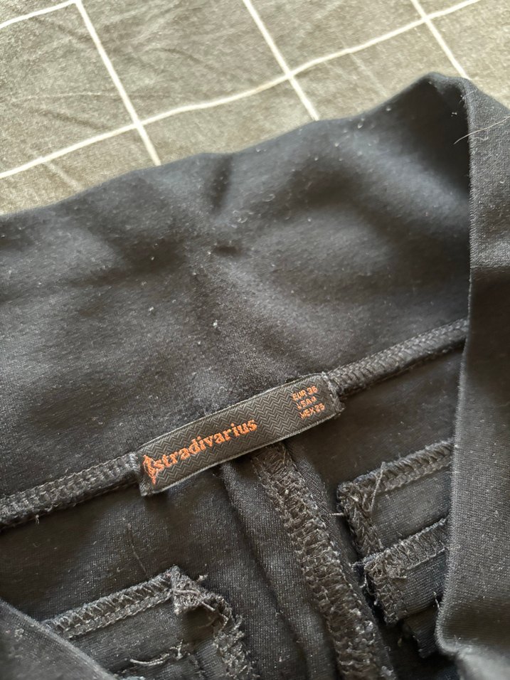 Fermuarlı Siyah Tayt - Görsel 4