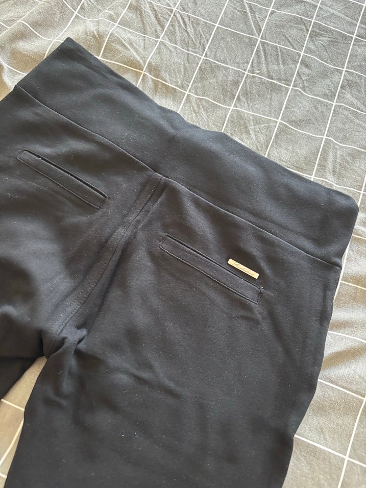 Fermuarlı Siyah Tayt - Görsel 5