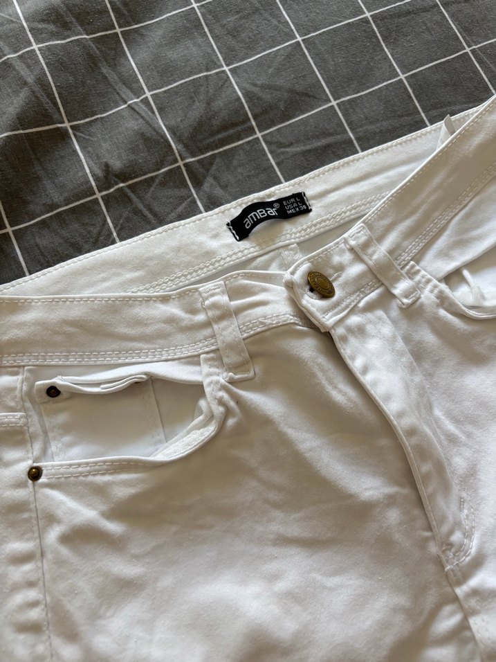 Beyaz skinny Pantolon - Görsel 2