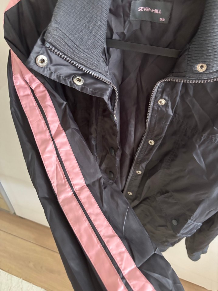 Düğmeli Siyah Midi Street Wear Kadın Ceket - Görsel 3