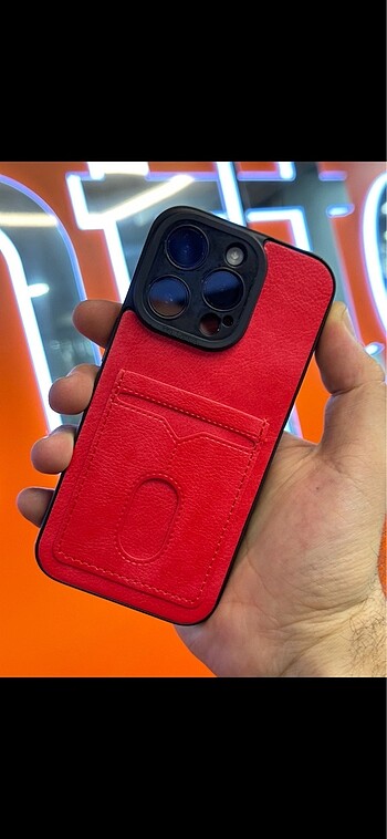 Kartlıklı deri iphone case