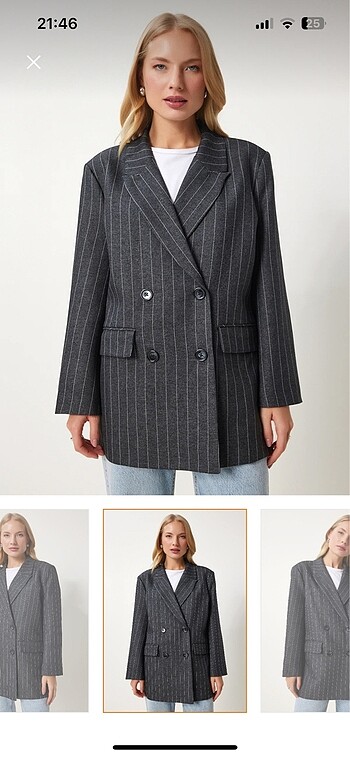 Oversize Blazer Ceket - Görsel 3