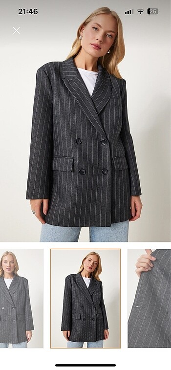 Oversize Blazer Ceket - Görsel 4