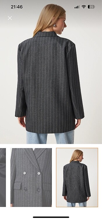 Oversize Blazer Ceket - Görsel 5