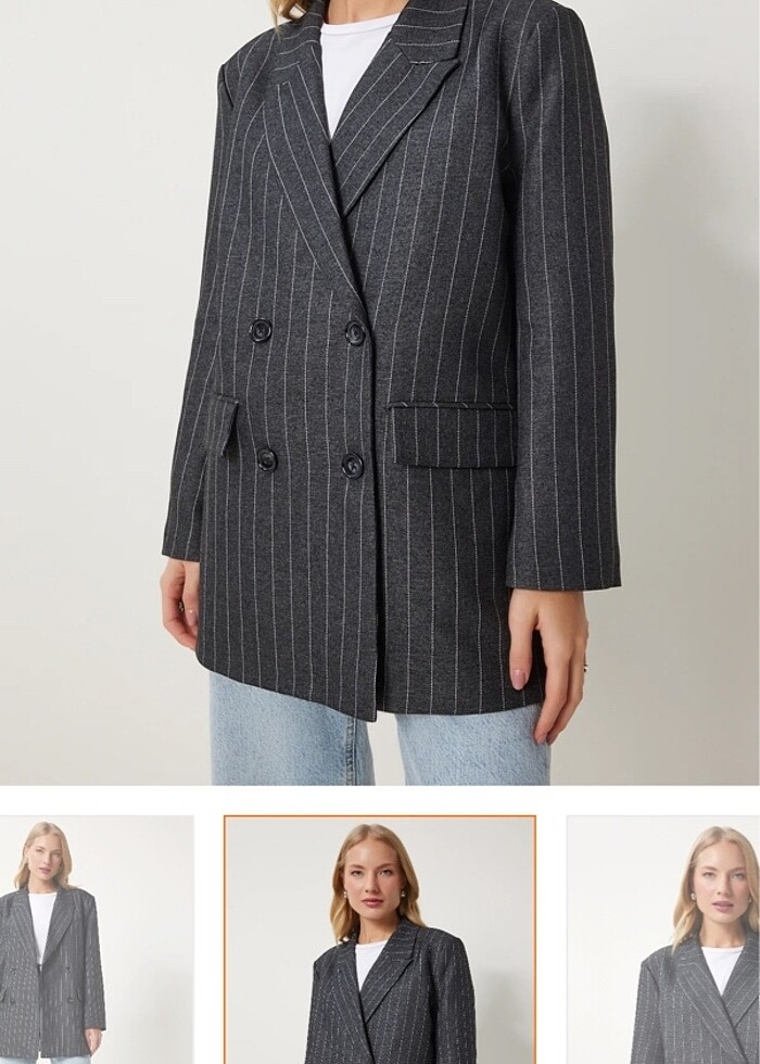 Oversize Blazer Ceket - Görsel 2