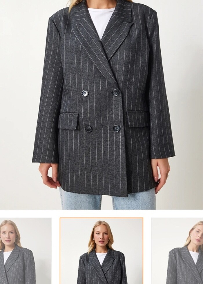 Oversize Blazer Ceket - Görsel 3