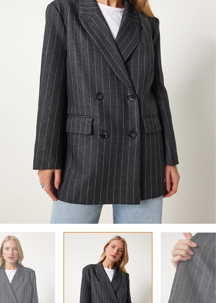 Oversize Blazer Ceket - Görsel 4