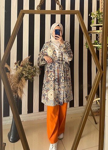 xl Beden Keten kimono