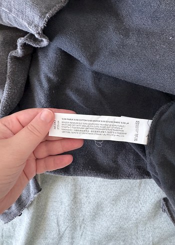 Mudo Gri Kadın Uzun Kollu pamuk sweat