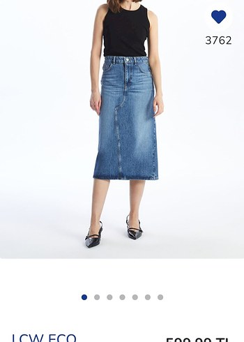 Midi Denim Etek