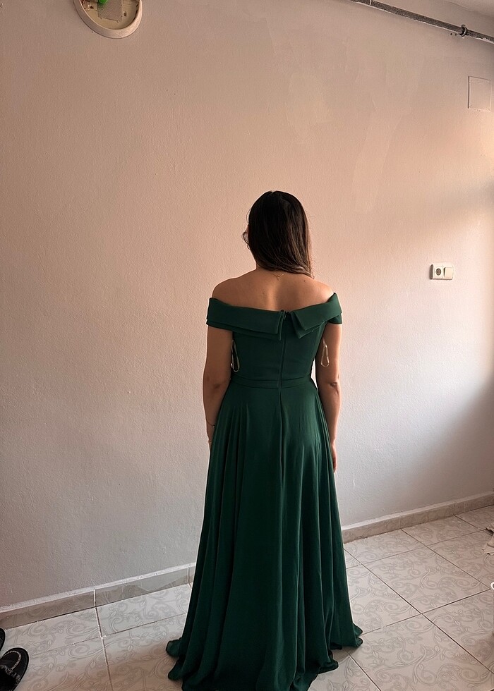 Düşük omuz abiye - Görsel 3