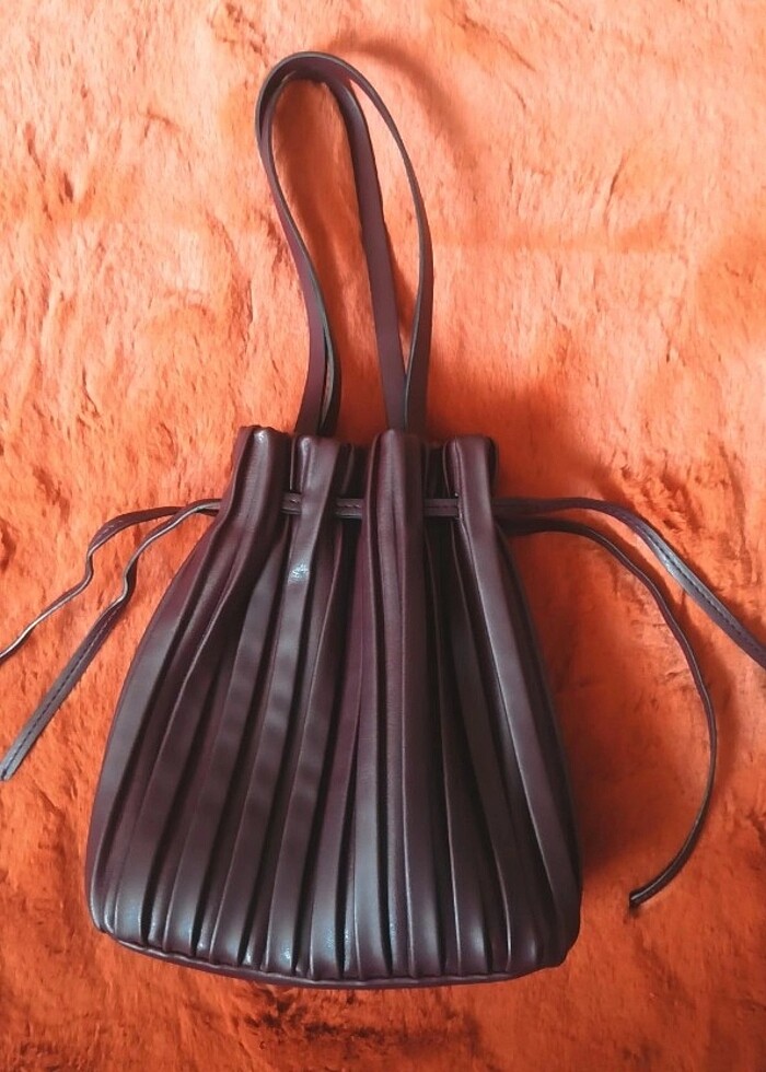 Zara bordo çanta - Görsel 3