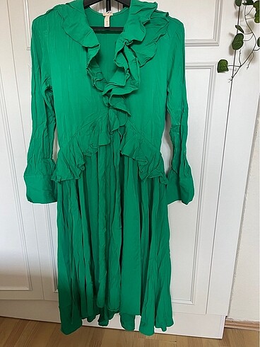 H& M yeşil elbise