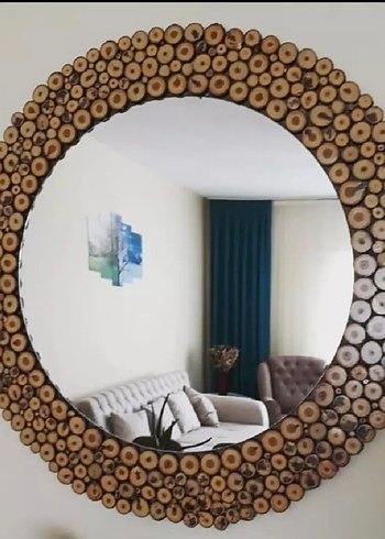 Handmade Dekoratif  Yuvarlak Ayna - Görsel 2