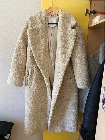 s Beden camel Renk Pull and Bear Peluş Kürk