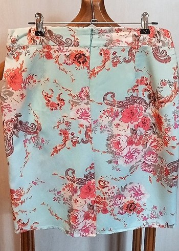 Bohem Midi Etek Turkuaz Desenli - Görsel 2