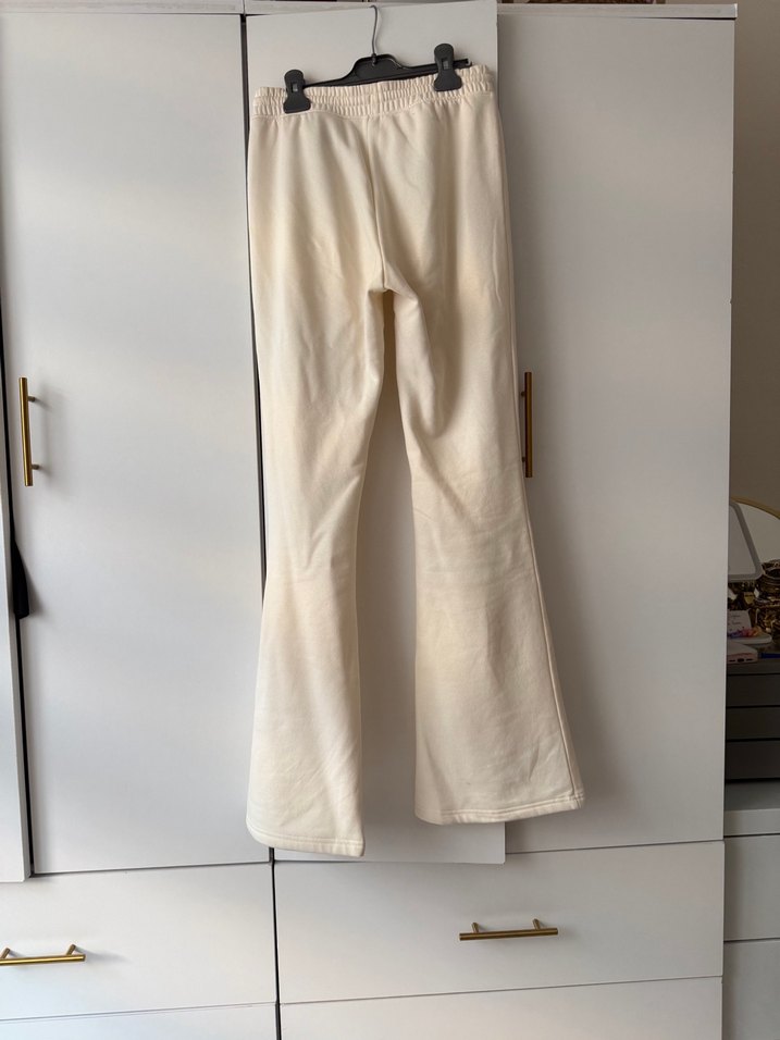 Ekru Bol Paça Rahat eşofman Pantolon — görsel 5/6