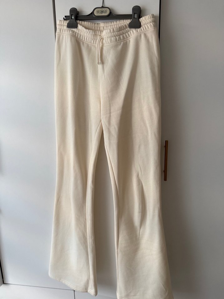 Ekru Bol Paça Rahat eşofman Pantolon — görsel 4/6