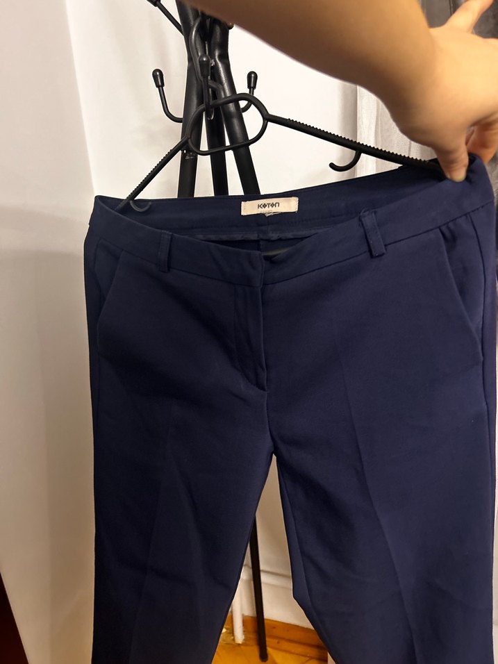 Kadın Lacivert Kumaş Pantolon - Görsel 3