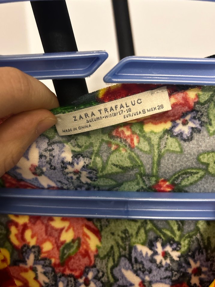 Çiçek Desenli V Yakalı Uzun Elbise kadife - Görsel 5