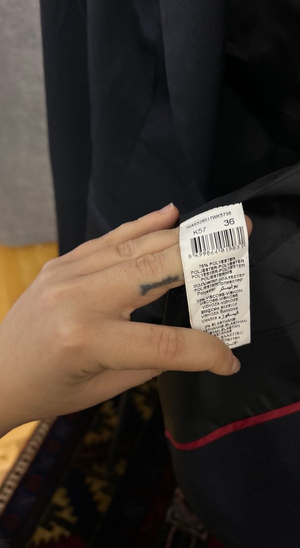 Siyah Düğmeli Kadın Blazer Ceket - Görsel 4