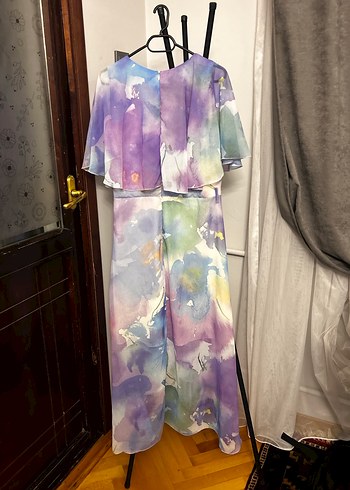 Bohem Tarz Pastel Renkli Uzun Elbise - Görsel 7