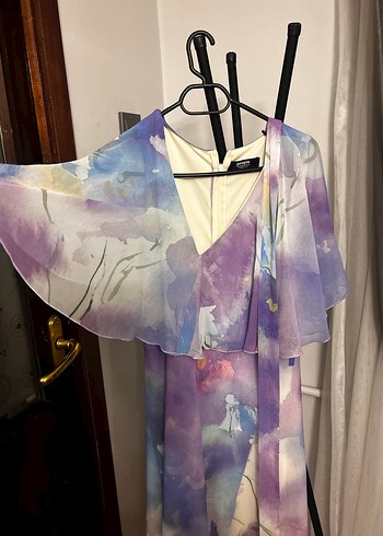 Bohem Tarz Pastel Renkli Uzun Elbise - Görsel 2