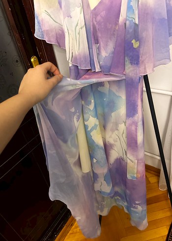 Bohem Tarz Pastel Renkli Uzun Elbise - Görsel 3