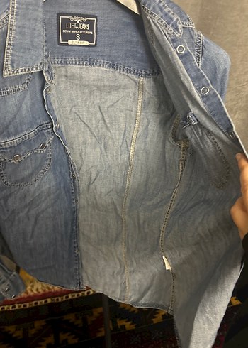 Düğmeli Mavi Denim Gömlek - Görsel 6