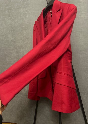 Kırmızı Kadın Blazer Ceket - Görsel 8