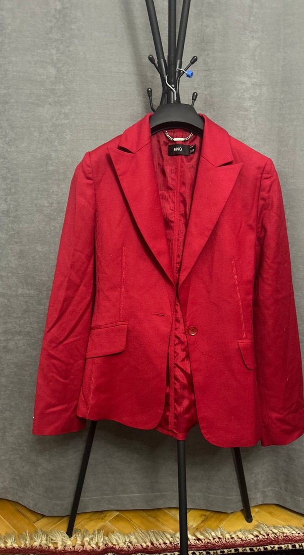 Kırmızı Kadın Blazer Ceket - Görsel 2