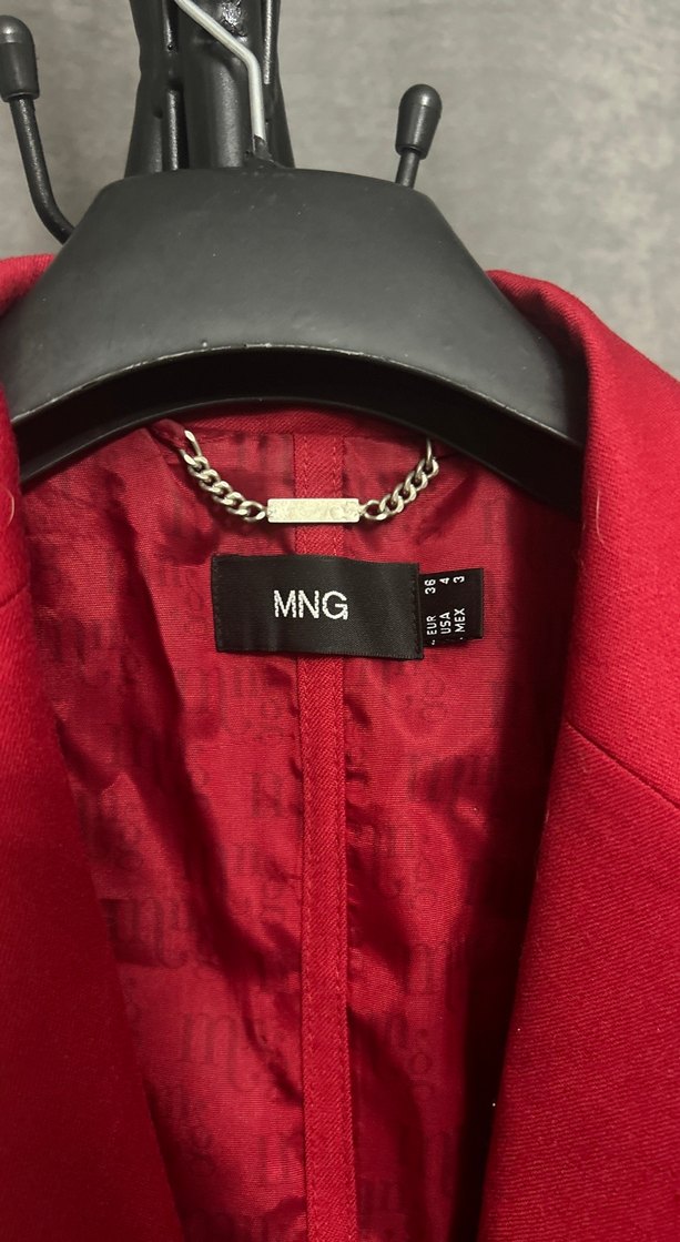 Kırmızı Kadın Blazer Ceket - Görsel 3