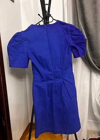 Mavi Drapeli Midi Kadın Elbise - Görsel 2