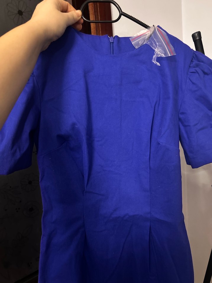 Mavi Drapeli Midi Kadın Elbise - Görsel 3