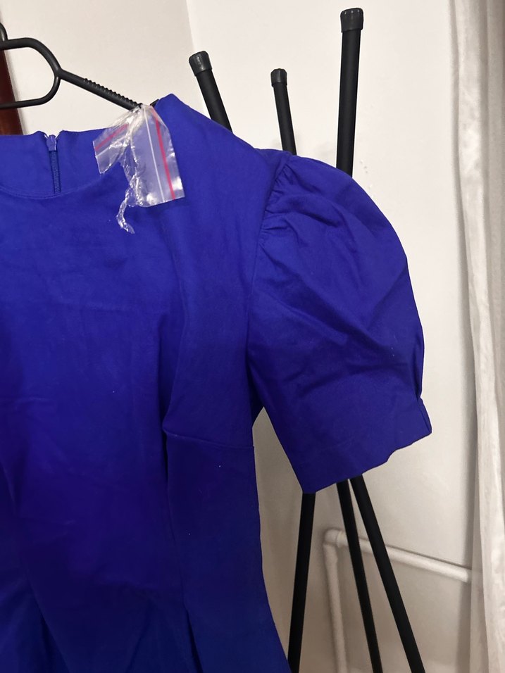 Mavi Drapeli Midi Kadın Elbise - Görsel 4