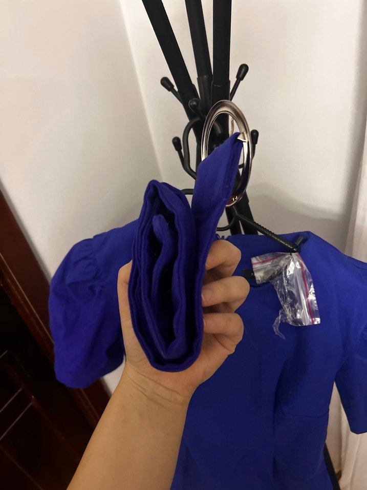 Mavi Drapeli Midi Kadın Elbise - Görsel 5