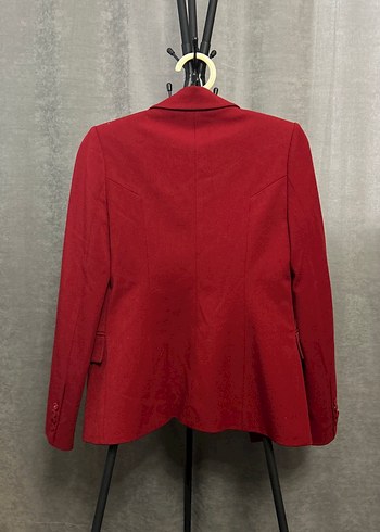 Kırmızı Düğmeli Kadın Blazer Ceket - Görsel 5