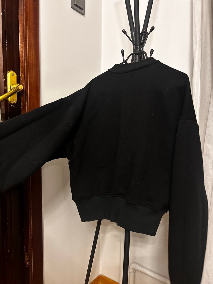 Siyah ay savaşçısı Baskılı Kadın Sweatshirt - Görsel 5