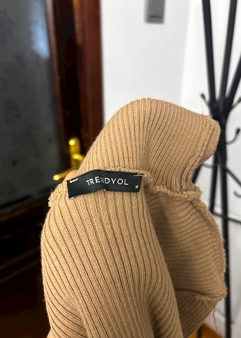 Camel Kadın Boğazlı Triko Kazak - Görsel 6