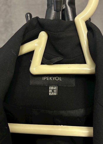 Kadın Siyah Ofis Blazeri, Normal Boy, Uzun Kollu - Görsel 2