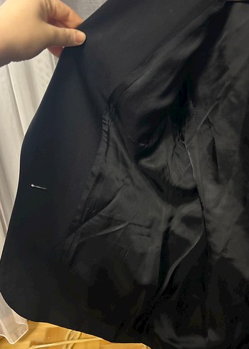 Kadın Siyah Ofis Blazeri, Normal Boy, Uzun Kollu - Görsel 4