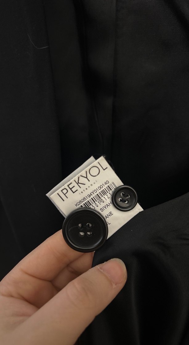 Kadın Siyah Ofis Blazeri, Normal Boy, Uzun Kollu - Görsel 3
