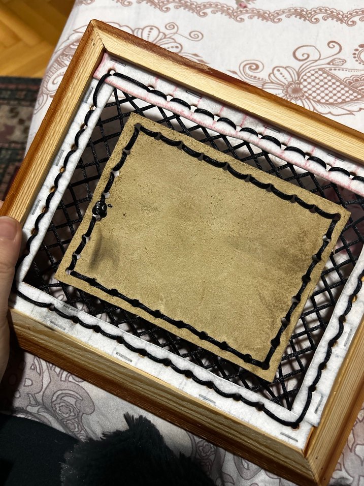 Kazakistan el işçiliği deri işleme ahşap örme tablo - Görsel 3