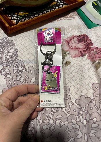 Pembe kore muzlu süt Anahtarlık - Görsel 2